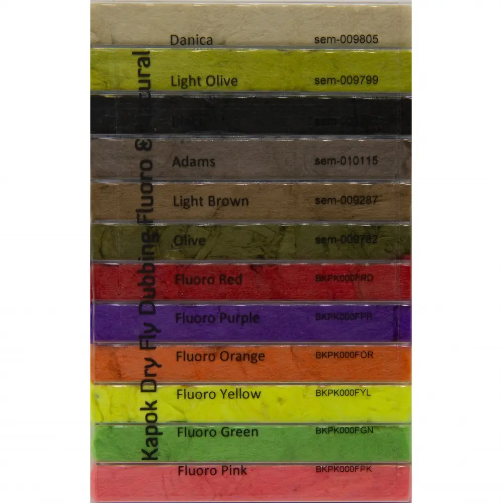 Kindale Kapok Dubbing – Natural Color, 2g Pack – Soft & Spikey Fly Tying Material For All Freshwater Species