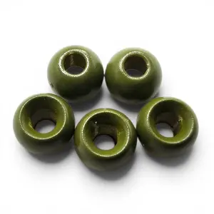 Painted Brass Beads