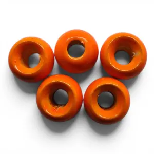 Painted Brass Beads