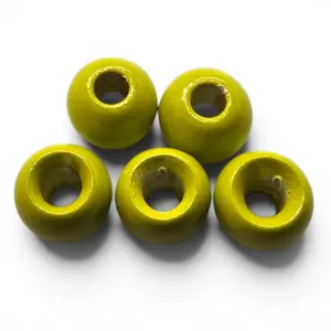 Painted Brass Beads